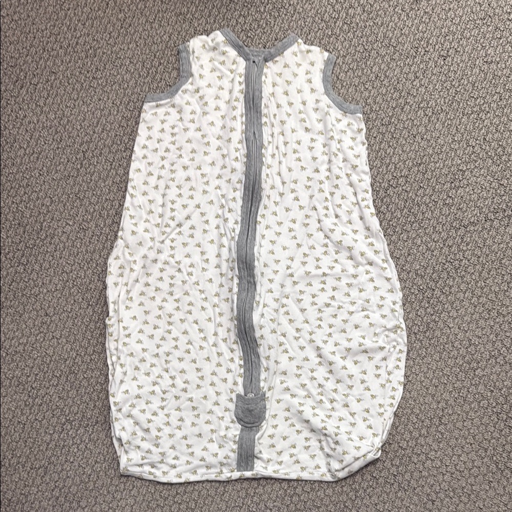 Burt's Bees Baby Gray and White Sleep Sack Pajamas